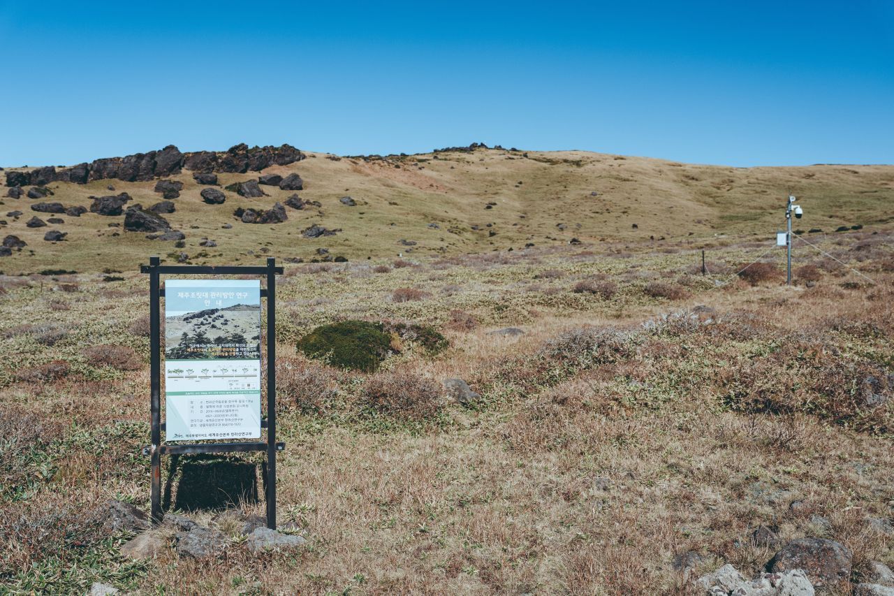 거대 석상 모아이가 태어난 신비로운 요람, 라노 라라쿠의 전경입니다.